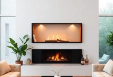 Embracing Warmth: Transforming Small Living Rooms with a Glass-Walled Fireplace