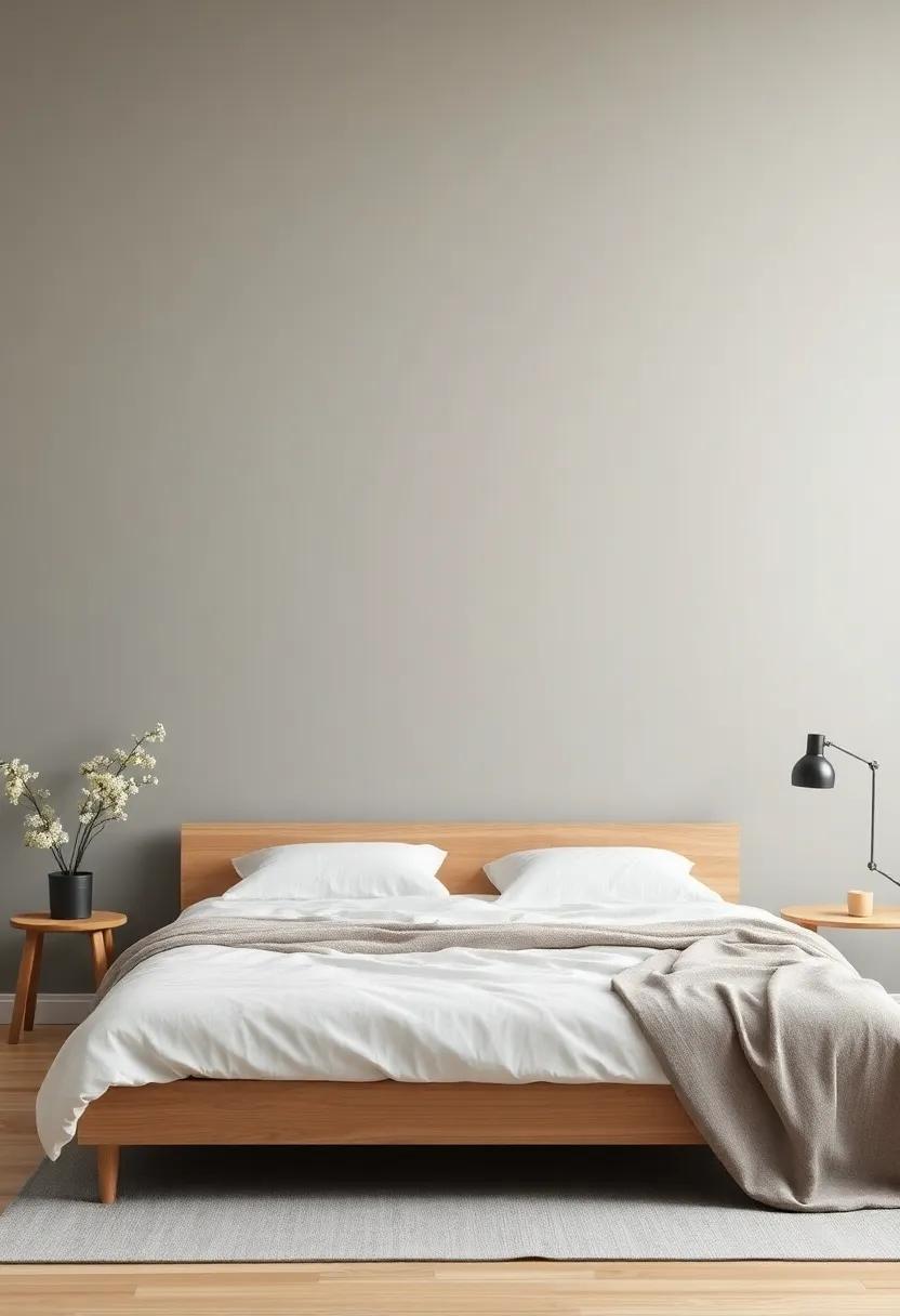 Celebrating modern Minimalism with Soft Grays and​ Light Wood Warmth