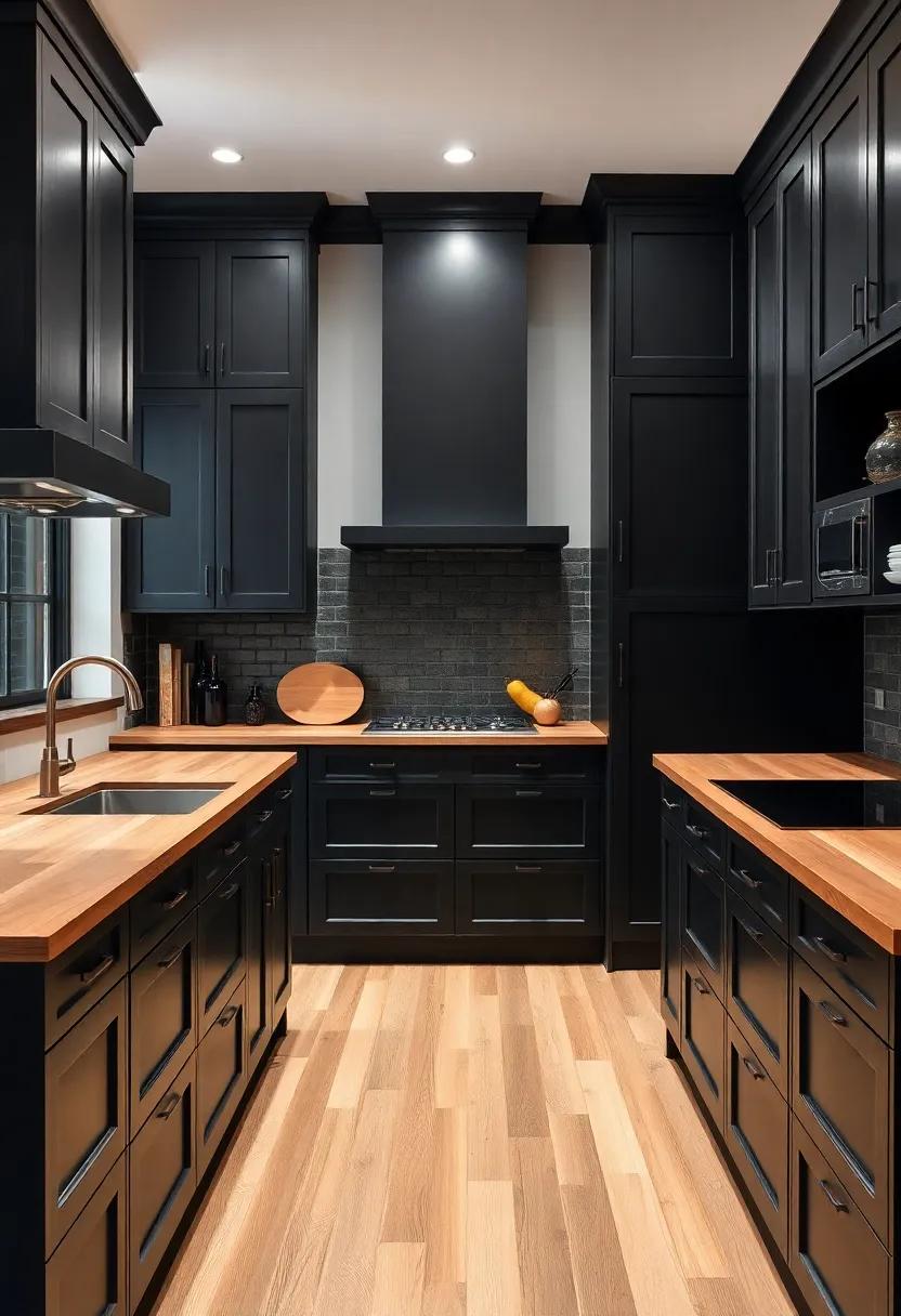 Functional Elegance: The Marrying of Style and Utility in Black ⁤Cabinetry and ‍Butcher Block