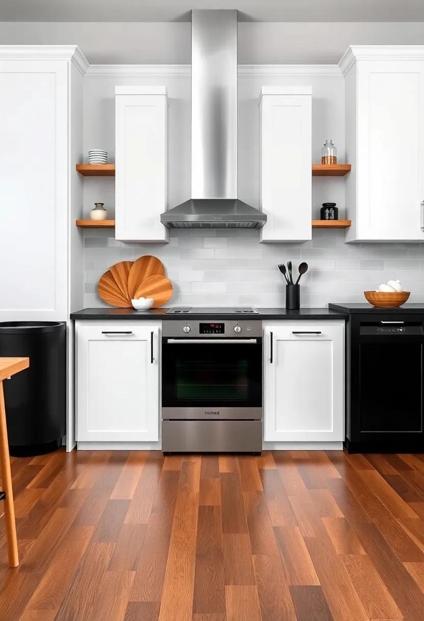 Artistic Layering: Utilizing Accessories to Enhance the Black and Wood Kitchen Palette