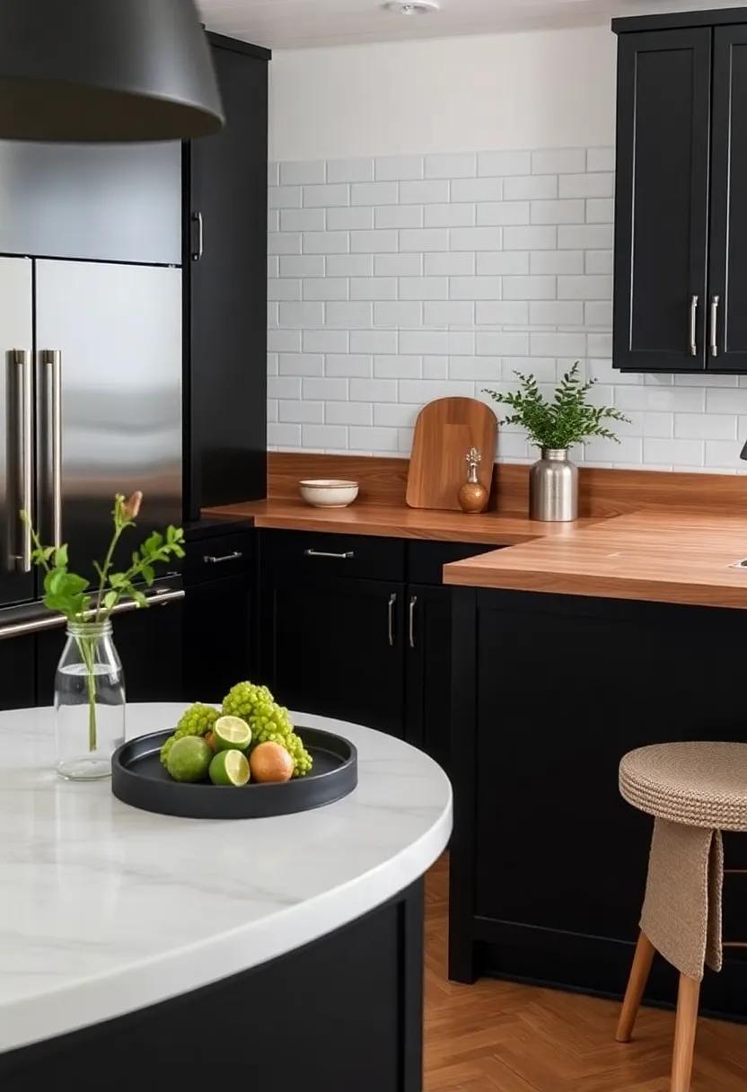 Chic versatility: How Black Cabinets⁤ and Butcher Block ⁤Adapt to Various Kitchen Styles