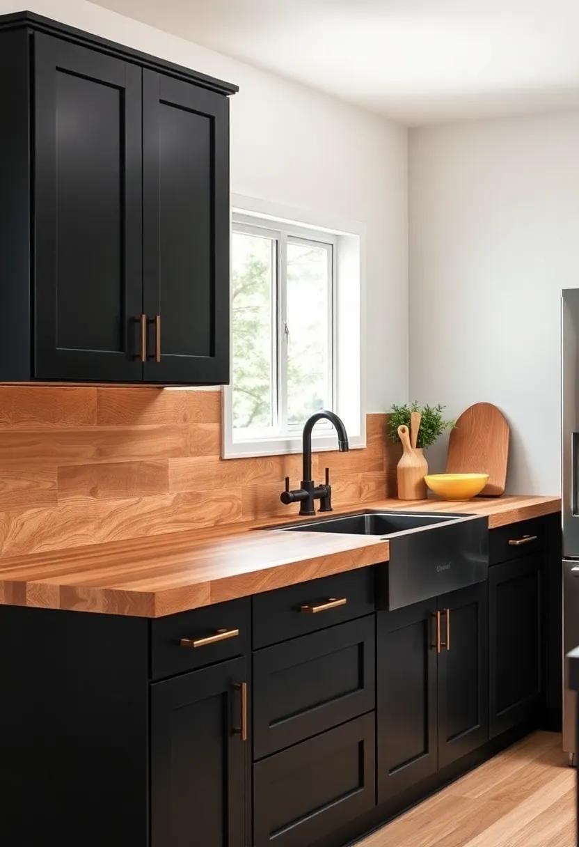 Contrast ​in Features: Balancing Sleek Cabinet Lines with ⁢the Rustic Charm of Wood