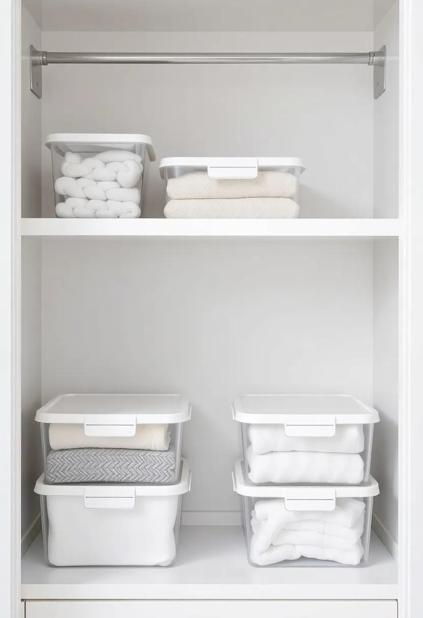 Emphasize Minimalism ⁤with Clear⁣ Storage ‍Containers⁤ to Declutter⁣ Your ‌Closet