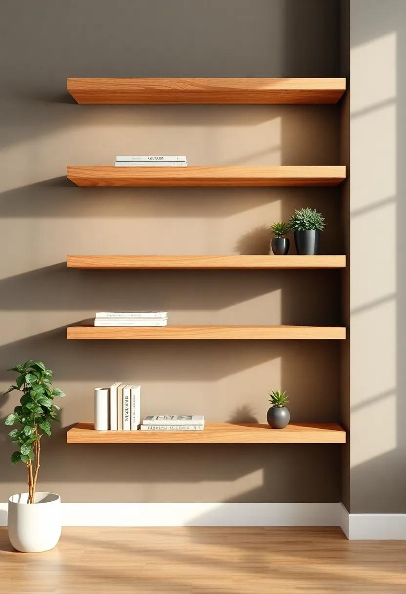 Layering Floating Shelves for Depth and Visual Interest