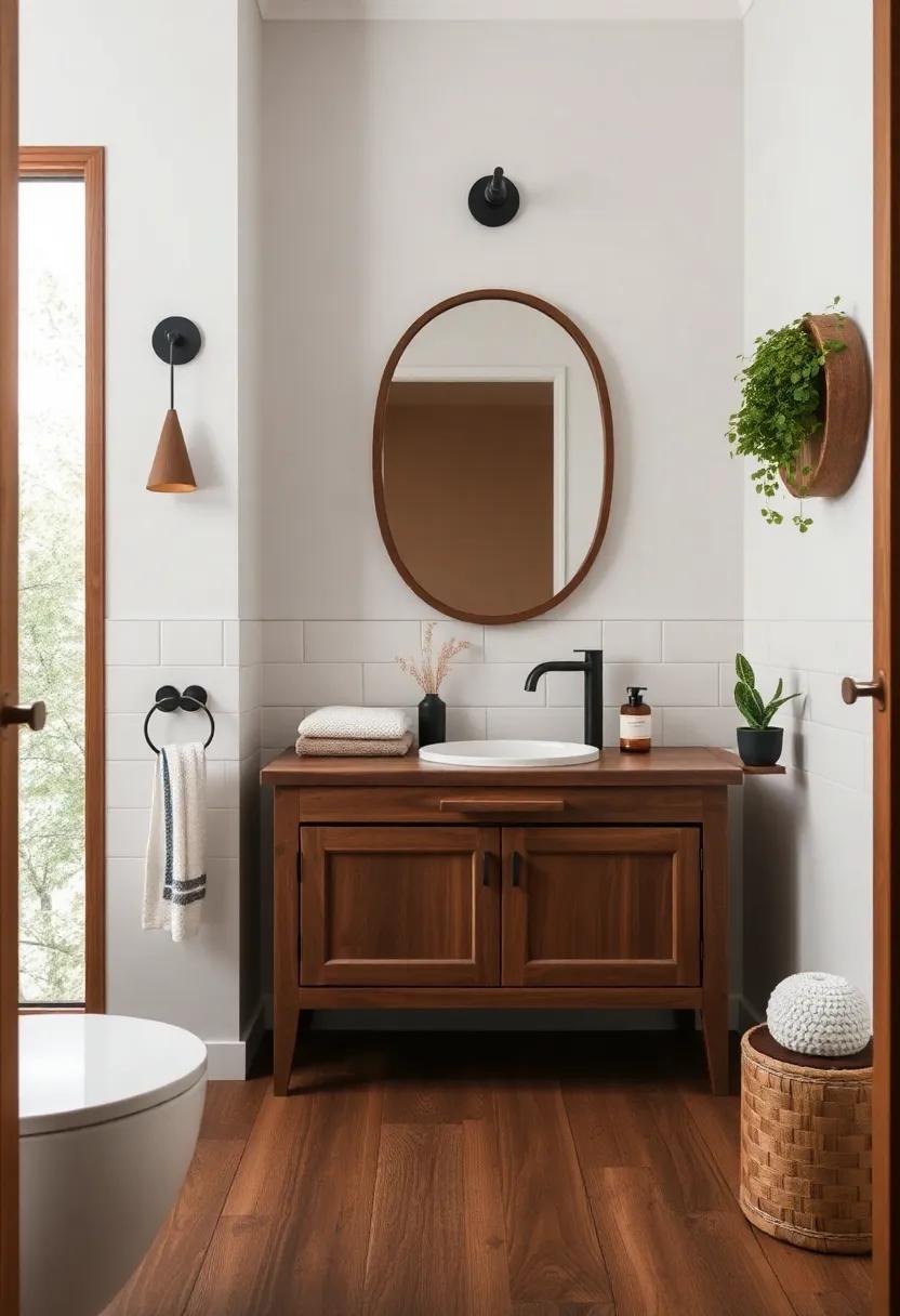 Adding Warmth and Texture with Wooden Bathroom Accessories