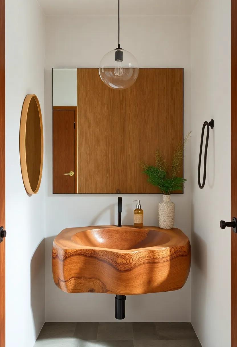 Live Edge Elegance: Showcasing unique Wooden Sinks for‌ a Statement Piece