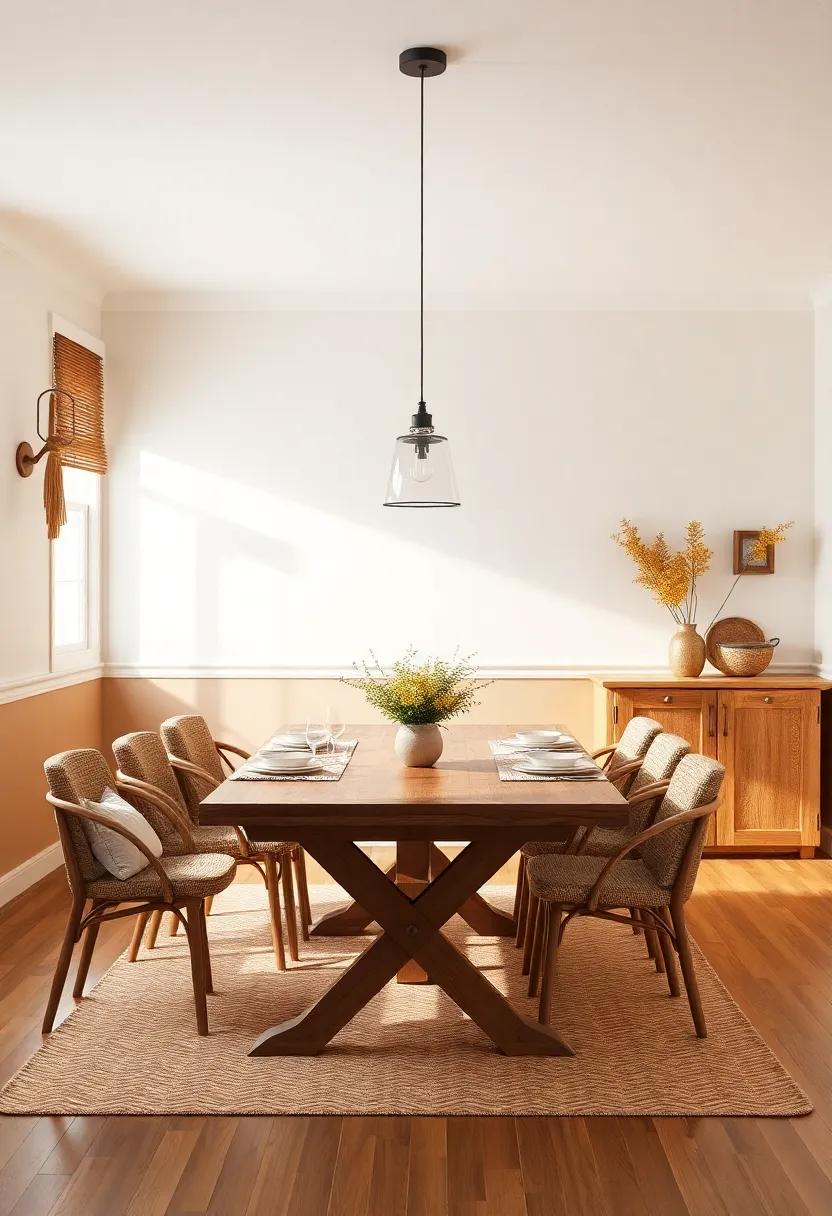 Embracing Warm Earth⁣ Tones for a‍ Cozy ⁤Farmhouse⁢ Dining‍ Space