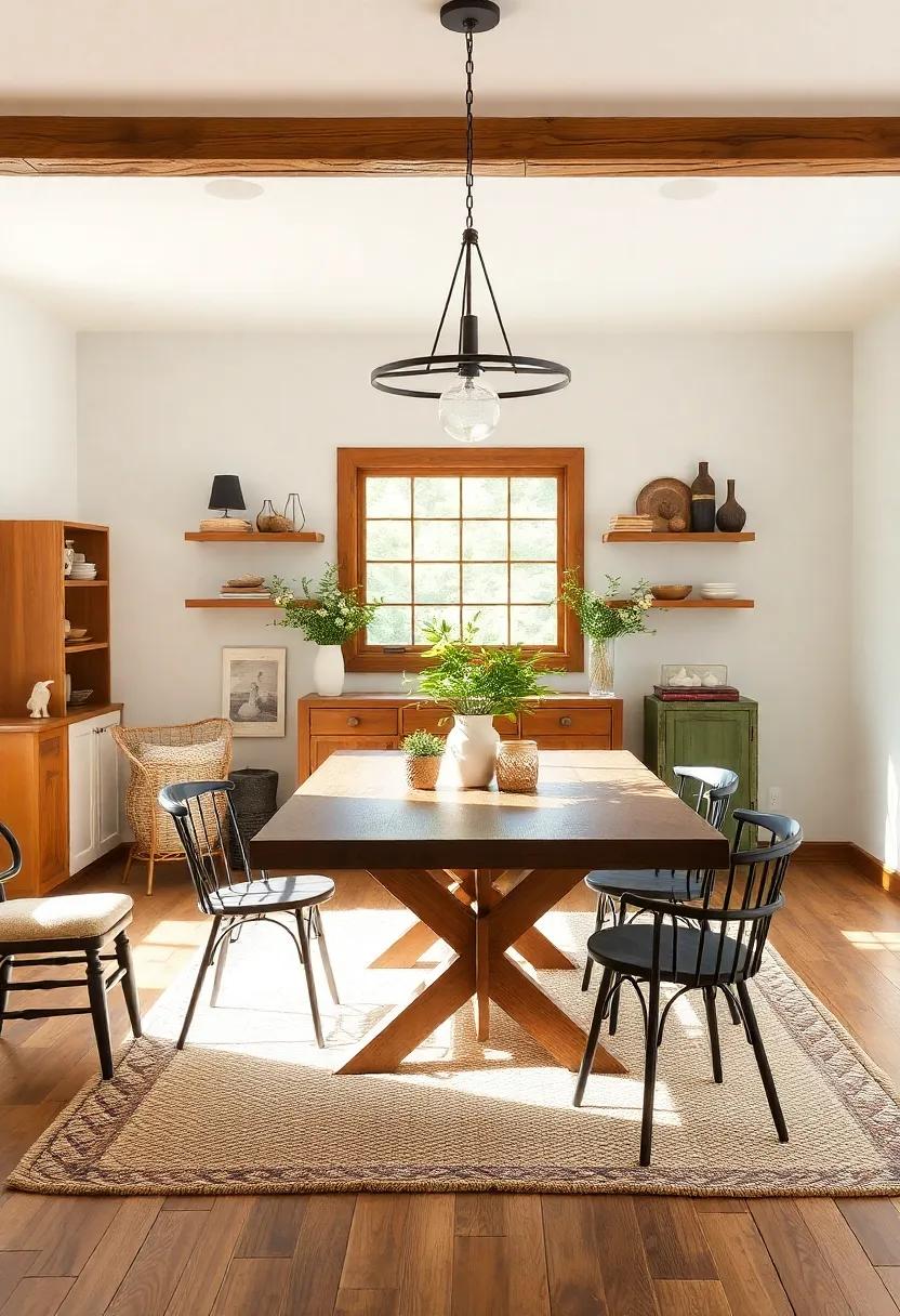 Mixing⁤ Modern‍ and‍ Rustic Elements ⁣for⁢ an⁢ Eclectic‍ Dining Space