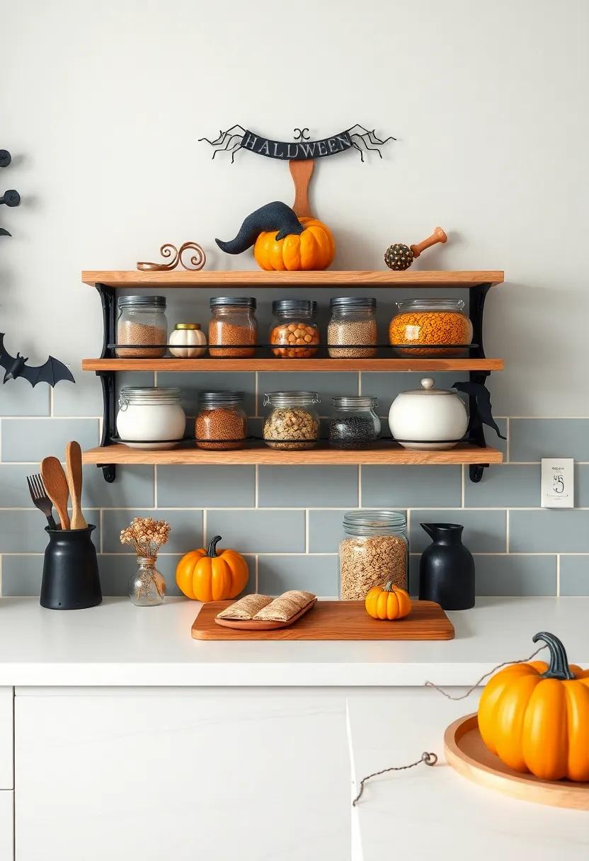 Elevated Spice racks with a Touch of Halloween Whimsy