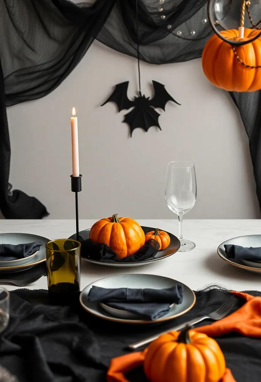 Embrace a Haunted Gourmet Vibe with ‍Stylish Table Settings