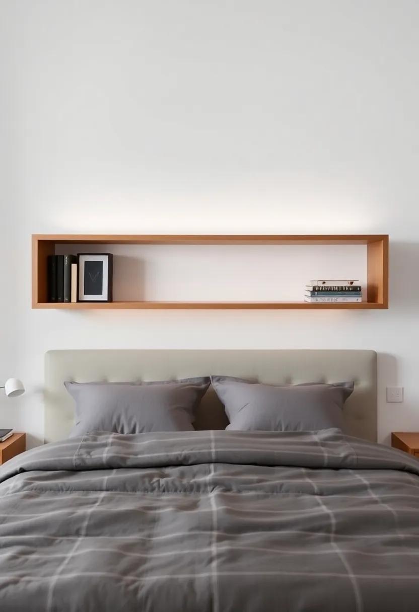 The Modern Minimalist: Sleek Shelved Headboards