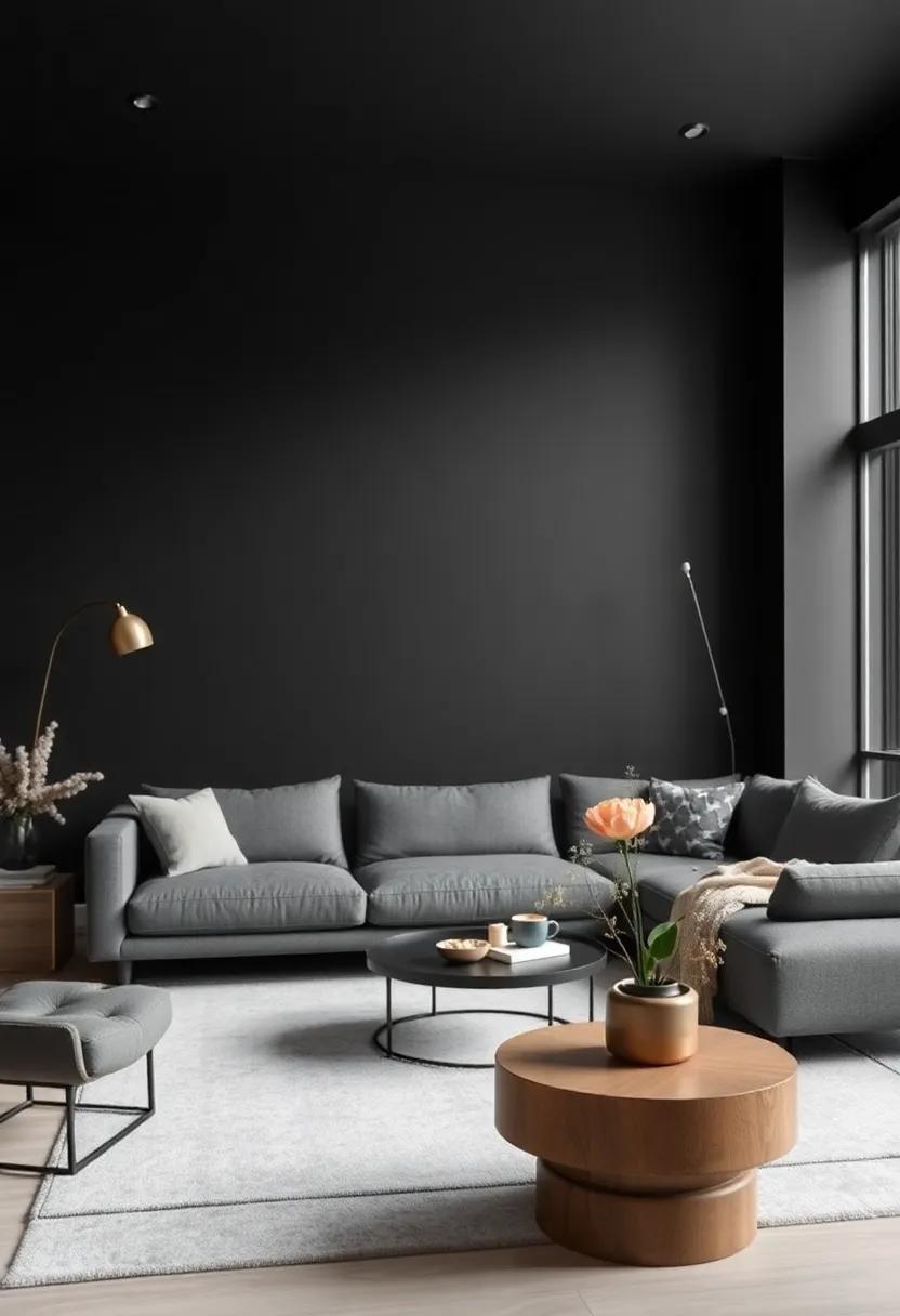 Embracing the ‍Boldness ⁤of ‌Matte Black Walls in Modern Living Spaces