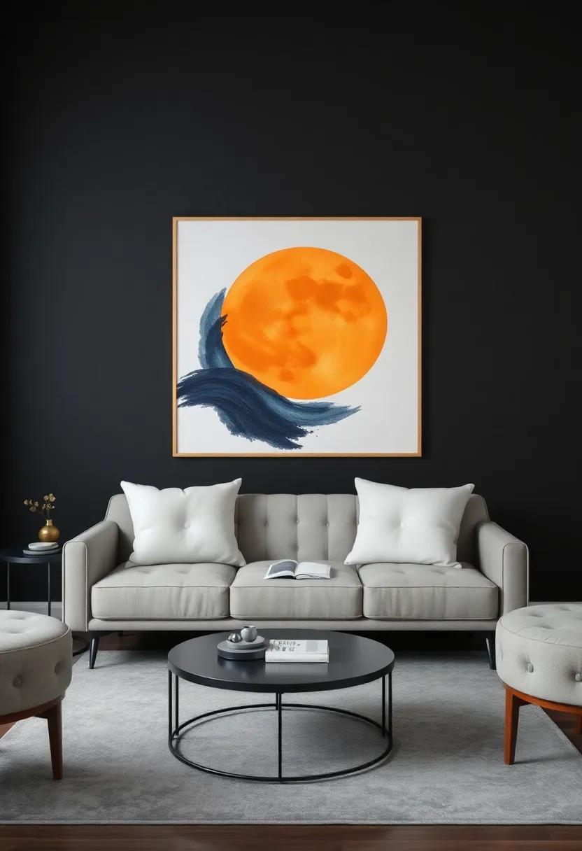 Incorporating‍ Artwork that Pop​ Against Dark walls for Visual Impact