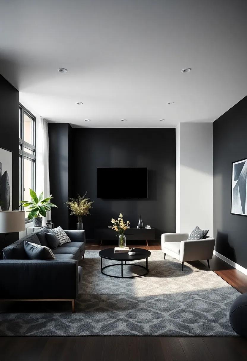 Visual Harmony: ⁣Curating a Cohesive ‍Look in a ‍Matte Black Room