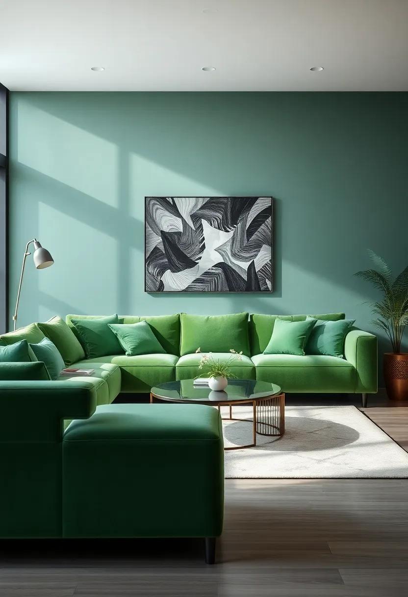 Embodying Luxury and Comfort⁤ with a Green Velvet Sofa in ⁣Modern ⁣Spaces