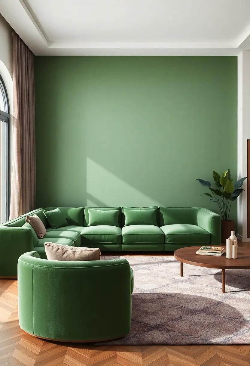 The Allure of Rich Textures: Green Velvet as an Interior Design⁢ Statement