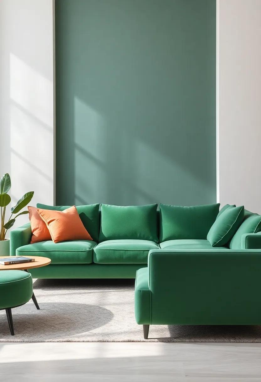 Color‍ Harmony: Pairing Green Velvet ⁤Sofas with Complementary​ Tones