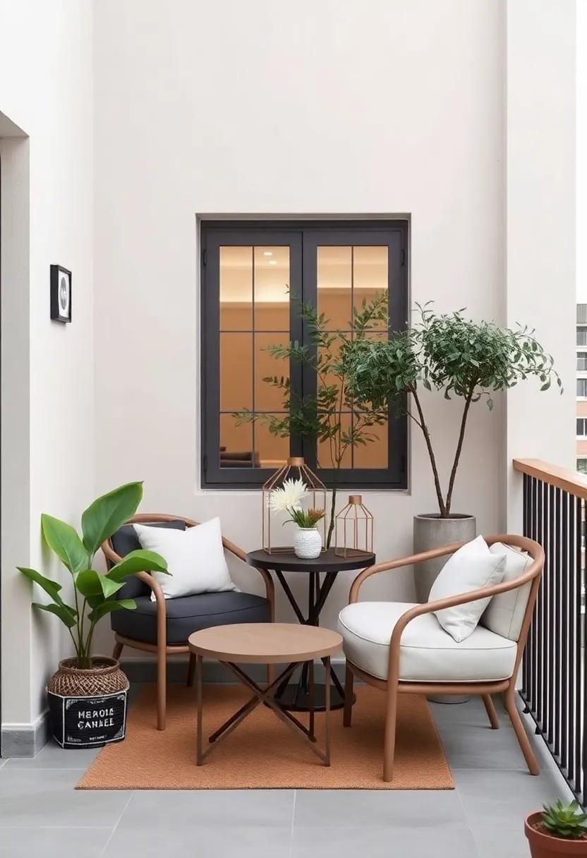 Charming Nooks for Two:​ Cozy Seating Arrangements ‍on Small Balconies