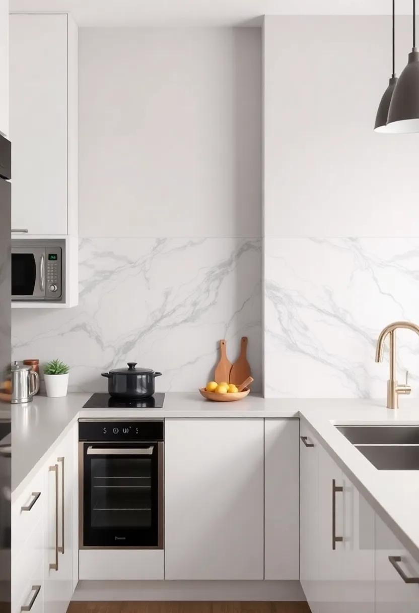 Elegant Backsplashes That Add Depth to limited Kitchen areas