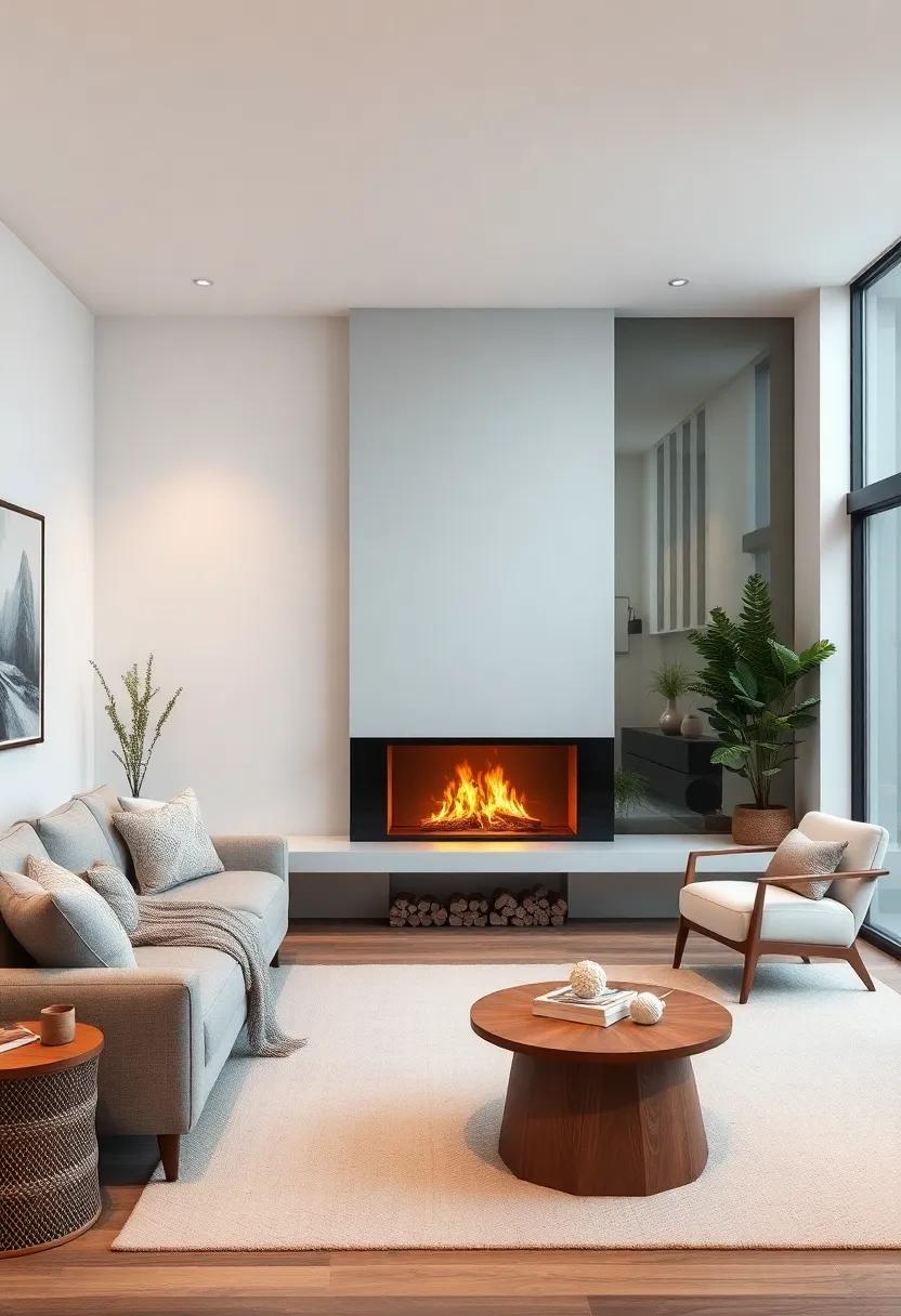 Embracing the Cozy Ambiance of a Glass-Walled Fireplace in Small Living Rooms